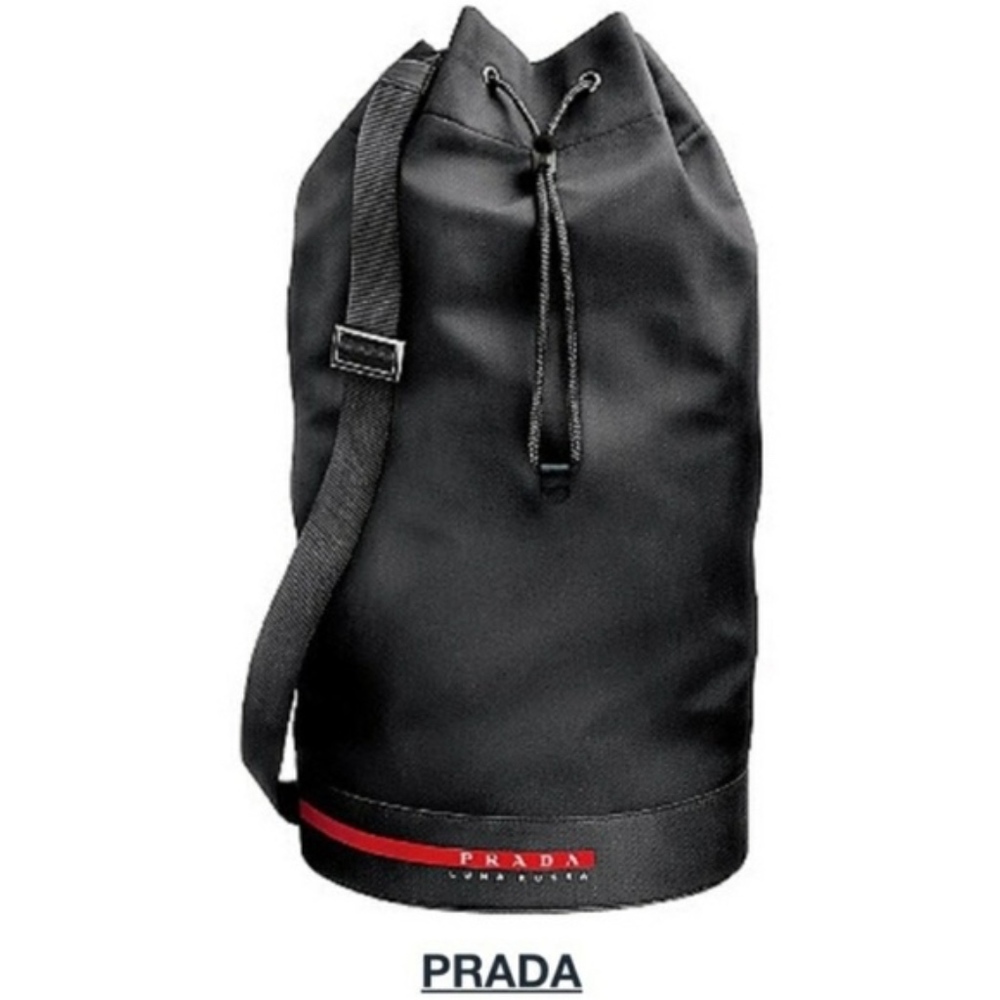 Prada Luna Rossa Black Gym Duffle Golf Bag